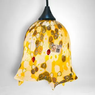 Gabriele Urban - Hanglamp, Gele lamp met millefiori murrine
