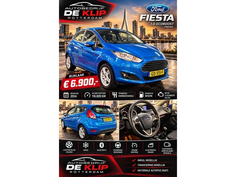 Ford Fiesta 1.0 Titanium|116000KM|Navigatie|Airco|
