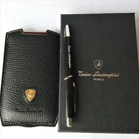 Accessoire - Gold - Leather Case + Pen + Book - Made in