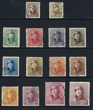 België 1919 - Reeks Koning Albert I met helm - OBP/COB 165/78