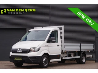 MAN TGE 5.160 50 2.0 L4 N1! DUBBELLUCHT OPENLAADBAK, 165PK AUT. 3-ZITS, CRUISE, AIRCO, NAVI, APPLE C