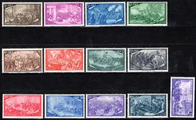 Italiaanse Republiek 1948 - ‘Risorgimento’ complete set with express mail, all MNH** with very good centring – very good quality - Sassone n° 580/591+E32