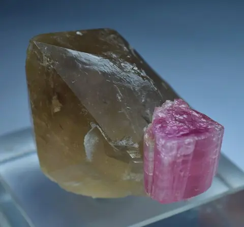 Tourmaline) Kristal op matrix - 35×50×54 mm - 65.8 g - (1)