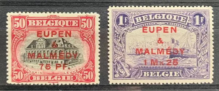 België 1920 - Bezettingszegels TANDING 15 - OBP OC60/61T
