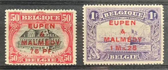 België 1920 - Bezettingszegels TANDING 15 - OBP OC60/61T