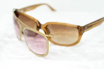 Yohji Yamamoto - D-Frame Brown and Pink by Linda Farrow -