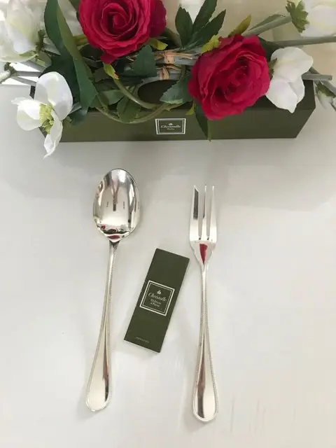 Christofle - Serveerbestek - Verzilverd - Perles