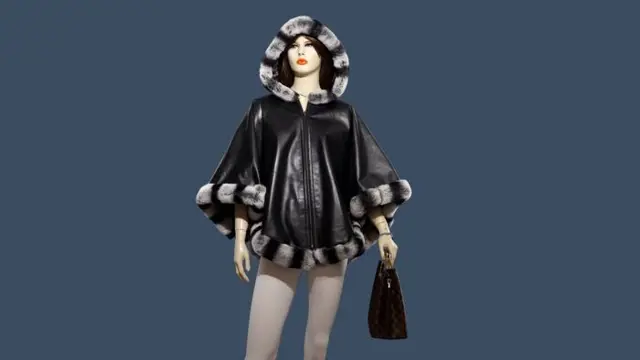 Artisan Furrier - Chinchilla Rex, Leder Cape