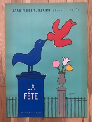Raymond Savignac - Fête des Tuileries (affiche originale) -