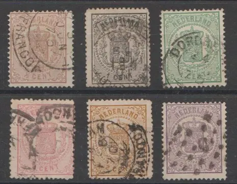 Nederland 1869/1871 - Rijkswapen - NVPH 13/18
