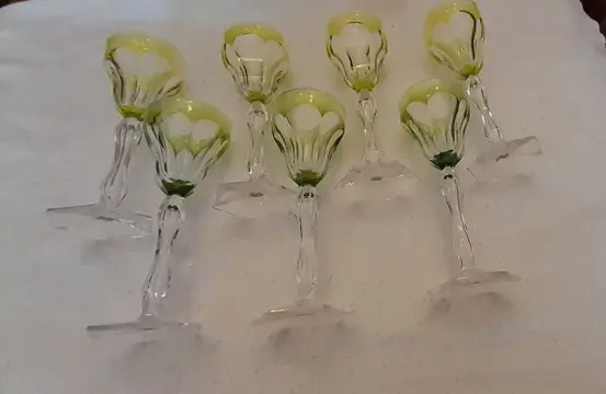 Val Saint Lambert - Wijnglazen (6) - Modern - Kristal -