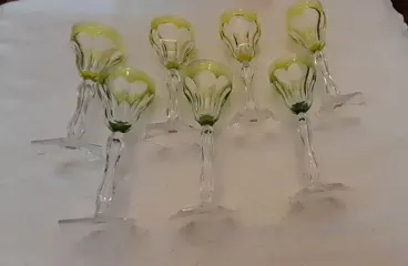 Val Saint Lambert - Wijnglazen (6) - Modern - Kristal -