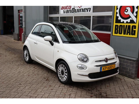 Fiat 500 0.9 TwinAir Turbo Lounge O.a: Clima, Pano-dak, Navi, Pdc, Etc...  Rijklaar! All-in prijs!