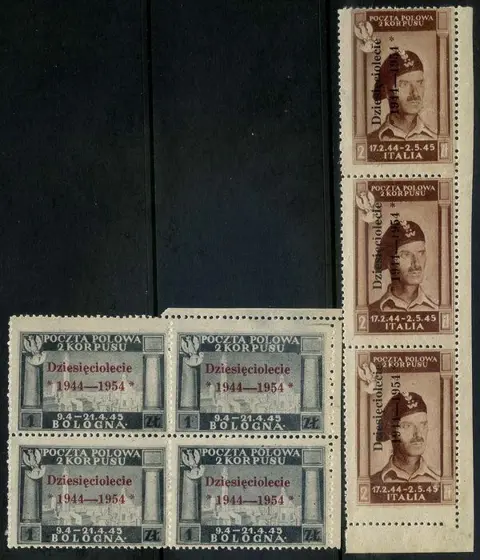 Pools lichaam 1946 - Government of London, 2 values in blocks. - Sassone N. 3-6
