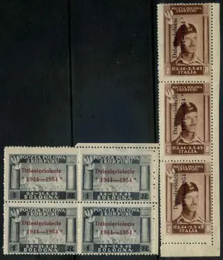 Pools lichaam 1946 - Government of London, 2 values in blocks. - Sassone N. 3-6