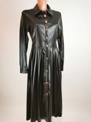 Other brand - Pinko Faux Leather Dress Jurk