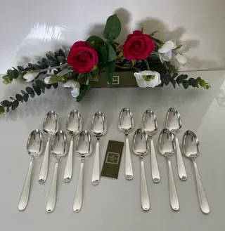 Christofle - Soeplepels (12) - Verzilverd - Dax