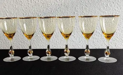 Zlatno Glassworks -Jozef Stanik - Set van 6 sherryglazen