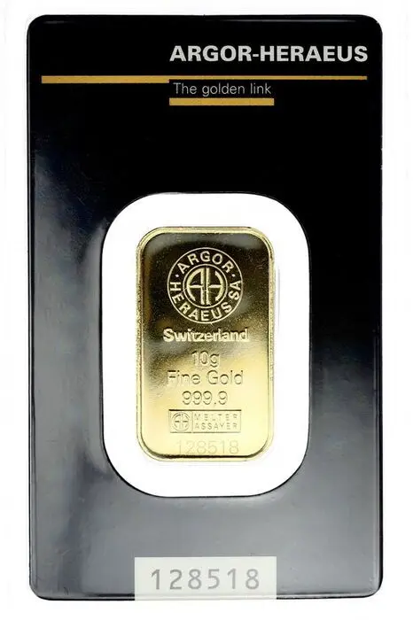 10 gram - Goud .999 - Argor - Verzegeld en met certificaat