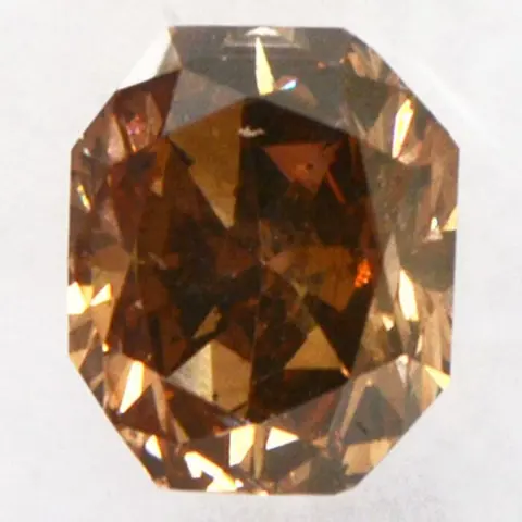 1 pcs Diamant - 1.07 ct - Radiant - fancy diepbruin - SI2