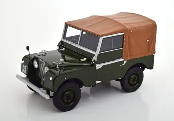 Schuco Pro.R12 - 1:12 - Land Rover 80 met Softtop - Limited 500 pcs. - Kleur Donkergroen / Bruin