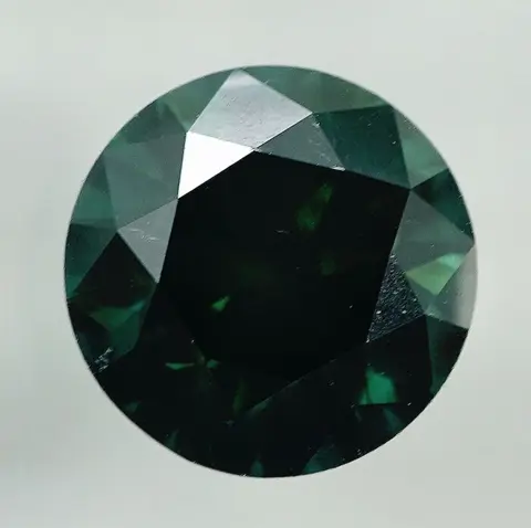 Diamant - 1.01 ct - Briljant - Fancy Intense Bluish Green -