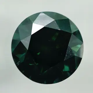 Diamant - 1.01 ct - Briljant - Fancy Intense Bluish Green -