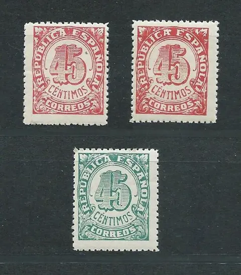 Spanje 1938 - Numbers, unissued, complete set