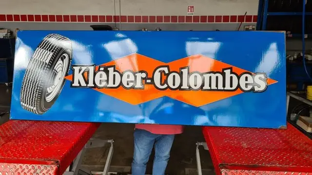 Bord - Insegna Smaltata Kleber Colombes Anni 50/60 - Kleber