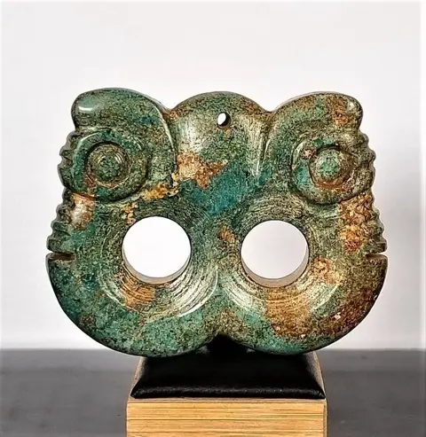 Serpentijn - Sculptuur - Mythisch wezen - Dubbel varken