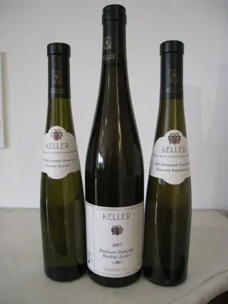 K. P. Keller Riesling; 2015 Morst. Auslese, 2017 Hubacker
