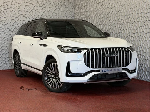 Jaecoo 8 EXCLUSIVE | AWD | BRUIN LEER | 428 PK | 7-PERSOONS | NIEUWE AUTO | KHAKI WHITE phev plug in