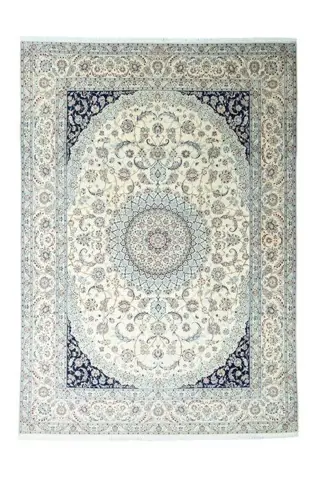 Nain 6 La Habibian - Gesigneerd Perzisch tapijt met veel