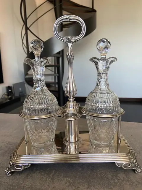 Christofle - Christofle vintage kristallen olie-azijn cruet