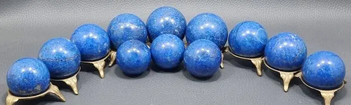 Koningsblauw Lapis Lazuli Bol - 45×45×45 mm - 1262 g - (12)