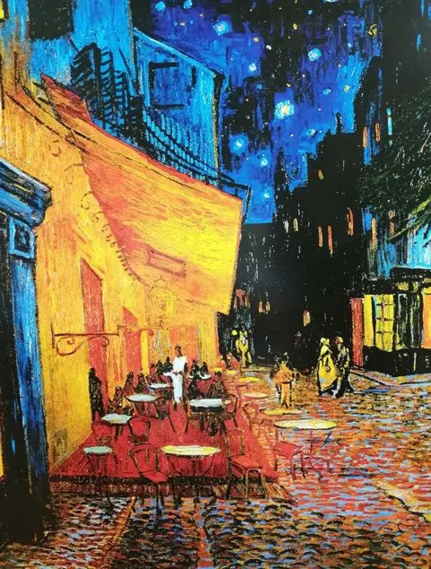 Van Gogh (after) - La Terraza del Café nocturno - Big Size