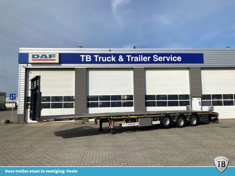 Kässbohrer SPA M3 / 1N - 18 / 27 Heavy Duty uitschuifbare vlakke mega trailer met liftas, rongen en 