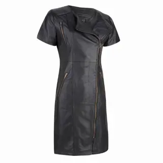 Leren fetish party jurk in small t/m 6xl