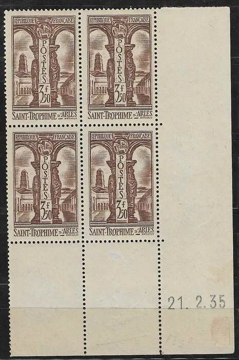 Frankrijk - Ader - block of 4 copies, dated corner - Saint-Trophime - mint** - Yvert n°302