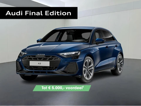 Audi A3 Sportback S edition 40 TFSI e 150 kW / 204 PK Sportback 6 ve Ascariblauw metallic| Lichtpakk