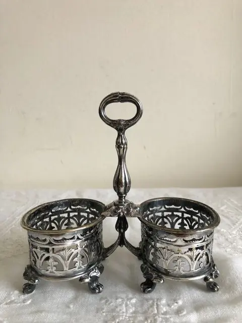 Christofle - Antieke Christofle verzilverde flessenhouder