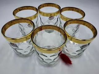 Fratelli Fumo - Bril (6) - .999 (24 kt) goud, Kristal -