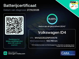 Volkswagen ID.4 Business 77 kWh IQ Matrix Adaptive Cruise Camera 92% SOH Rijklaarprijs!