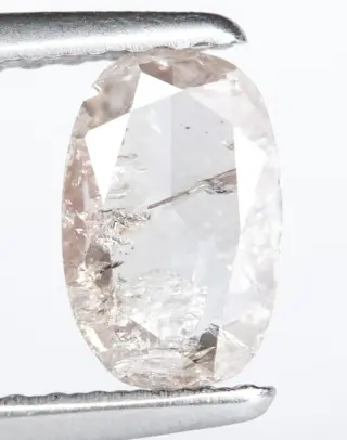 Diamant - 0.58 ct - Natural Fancy Light Brownish Pink - I2
