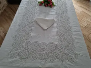 SPETTACOLARE 180x270 cm - Betoverend tafelkleed x12 in puur