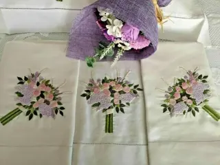 Rijk dubbel laken in puur linnen met volledig