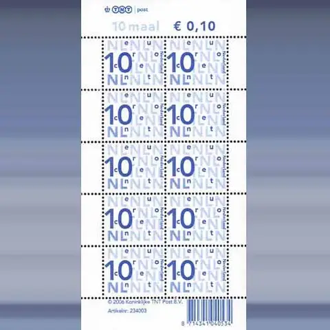 Cijfer Nikkels 10 cent (TNT) (2006)