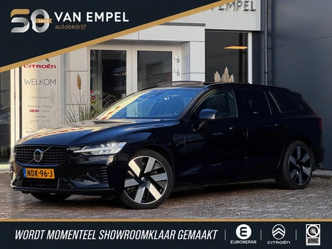 Volvo V60 2.0 T6 Plug-in hybrid AWD Ultimate Dark Long Range | 100% SOH | Pano | Leder + Memory | Ha