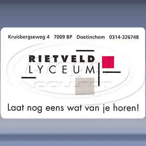 Rietveld Lyceum, laat nog eens van je horen