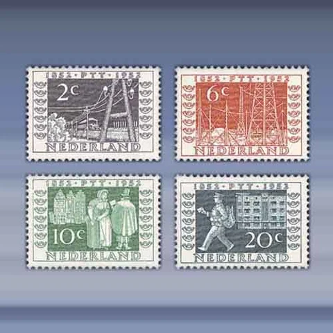 100 jaar Ned. Rijkstelegraaf en Ned. Postzegel (1952)